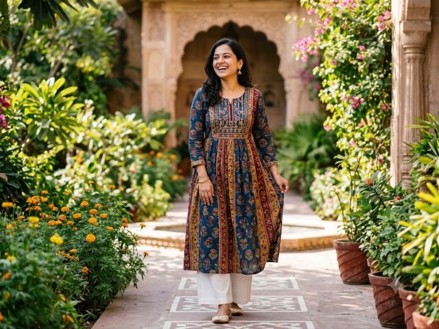 Long Kurti Captions for Instagram