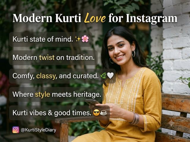 Modern Kurti Captions for Instagram