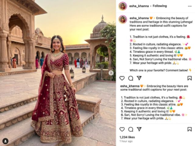 Traditional Outfit Captions for Instagram