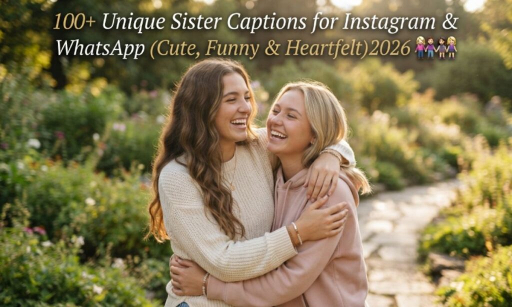100+ Unique Sister Captions for Instagram & WhatsApp (Cute, Funny & Heartfelt) 2026 👭