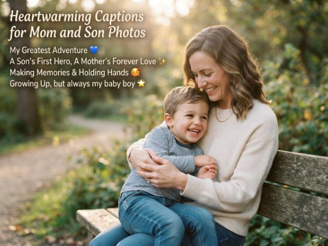 Heartwarming Captions for Mom and Son Photos