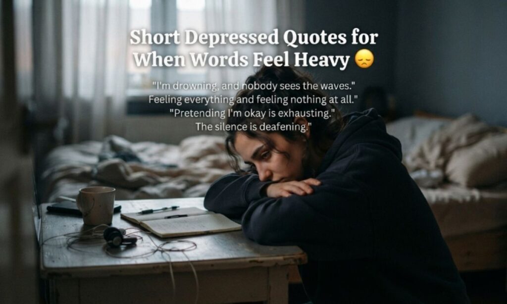 Short Depressed Quotes for When Words Feel Heavy 😞