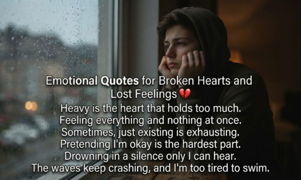 Emotional Quotes for Broken Hearts and Lost Feelings 💔