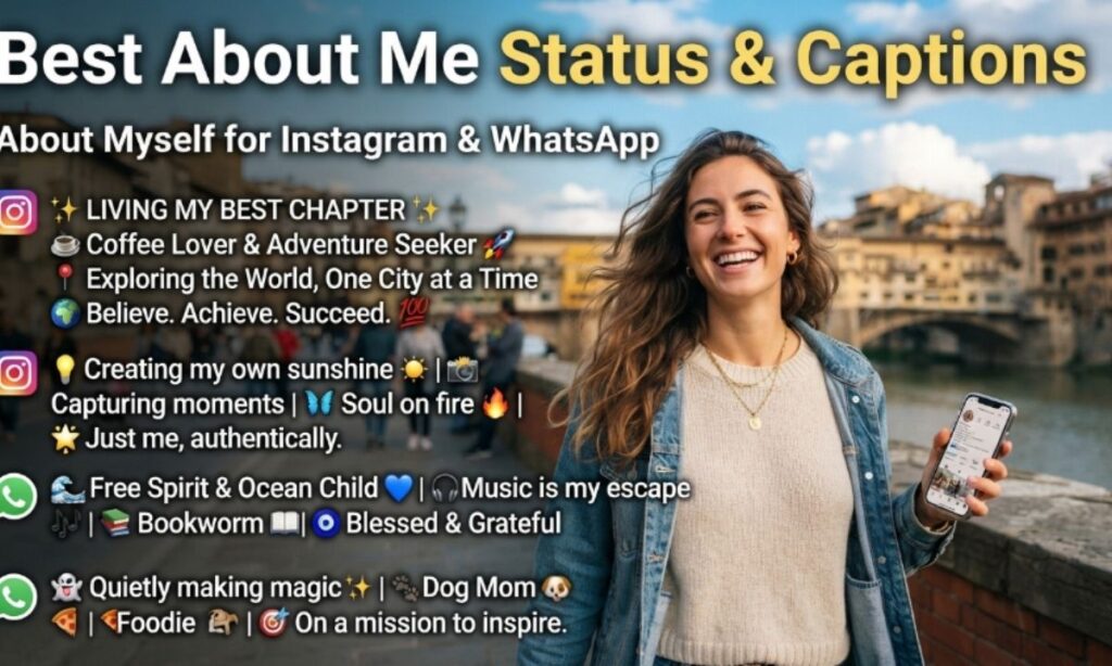 340+ Best About Me Status & Captions About Myself for Instagram & WhatsApp 💯