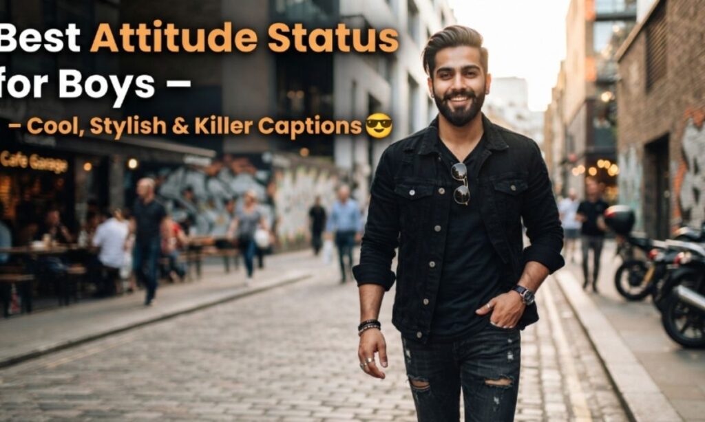 400+ Best Attitude Status for Boys – Cool, Stylish & Killer Captions😎 