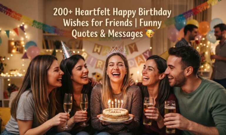 200+ Heartfelt Happy Birthday Wishes for Friends | Funny Quotes & Messages 🎉