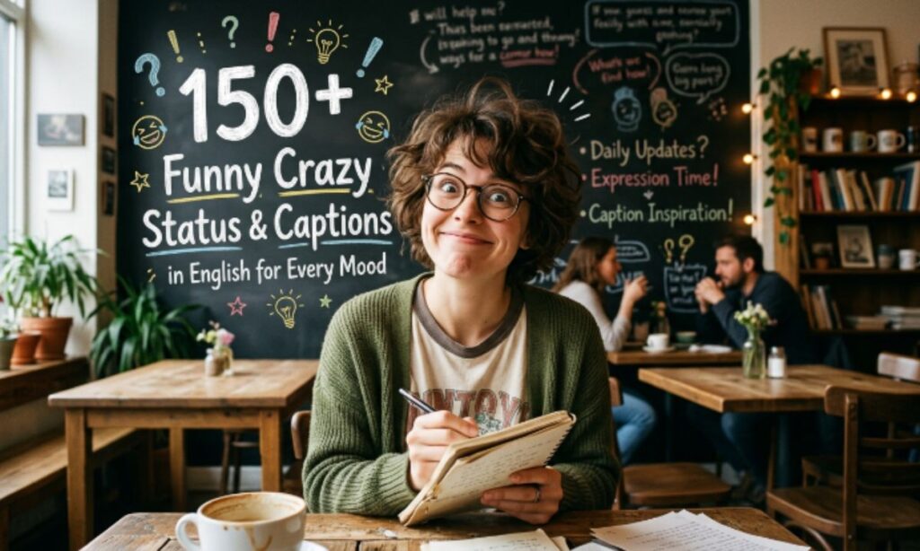 150+ Funny Crazy Status & Captions in English for Every Mood