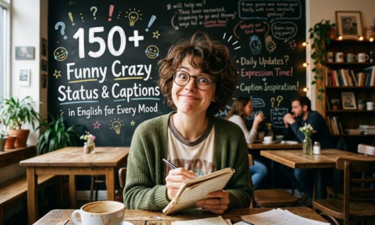 150+ Funny Crazy Status & Captions in English for Every Mood